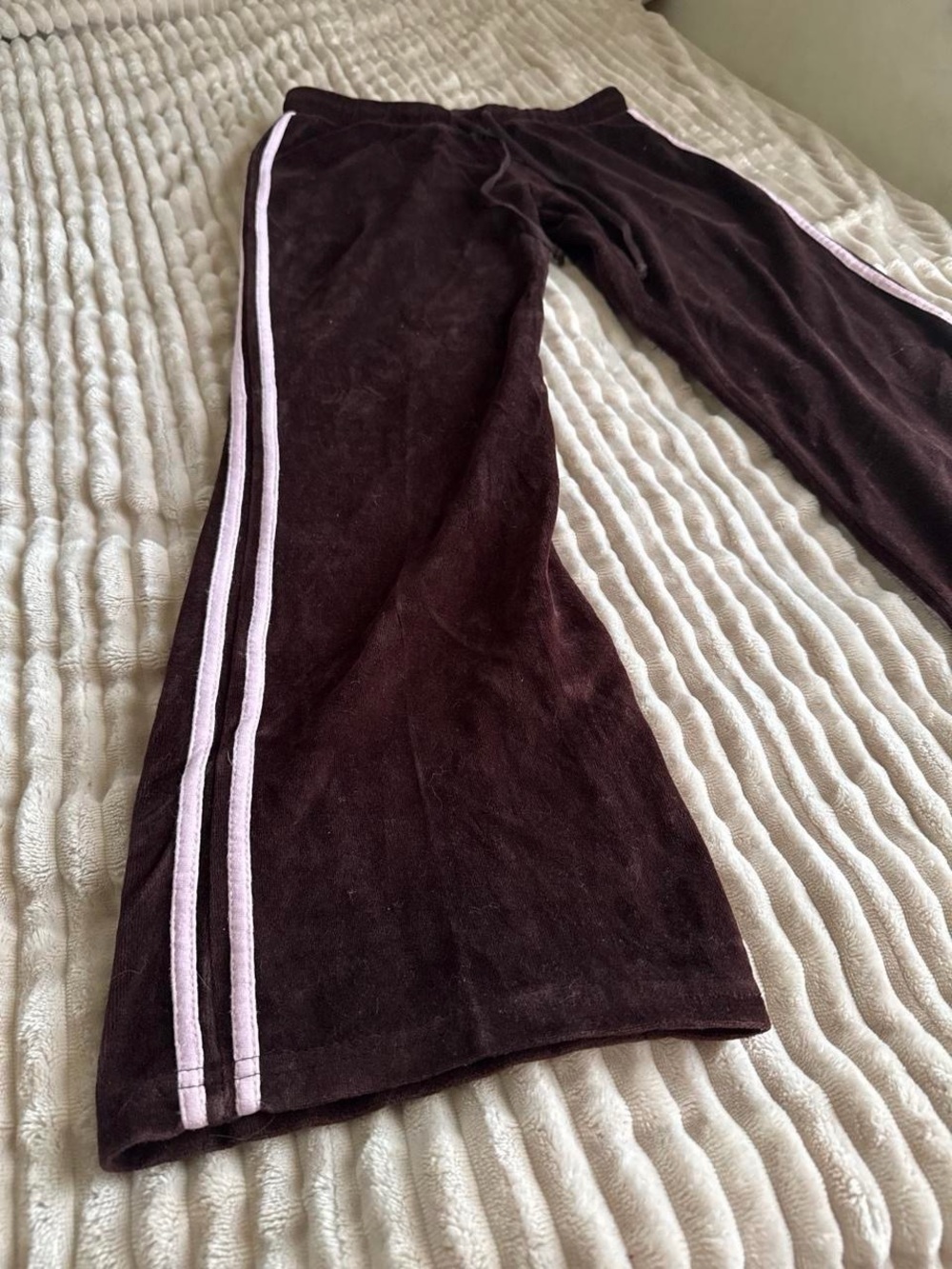 Vintage Y2K velour pink and brown sporty track pants - Picture 2 of 7